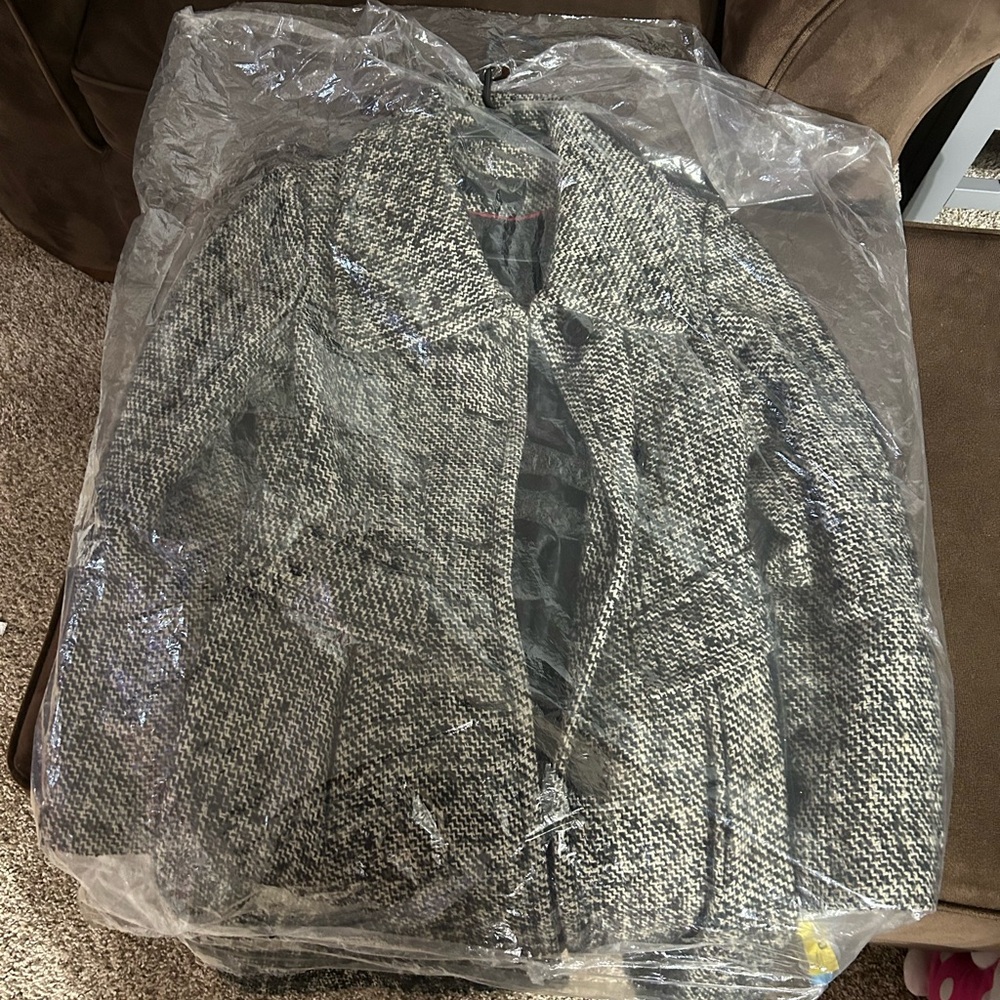 Stunning tweed Express double breasted jacket- fall/winter/spring